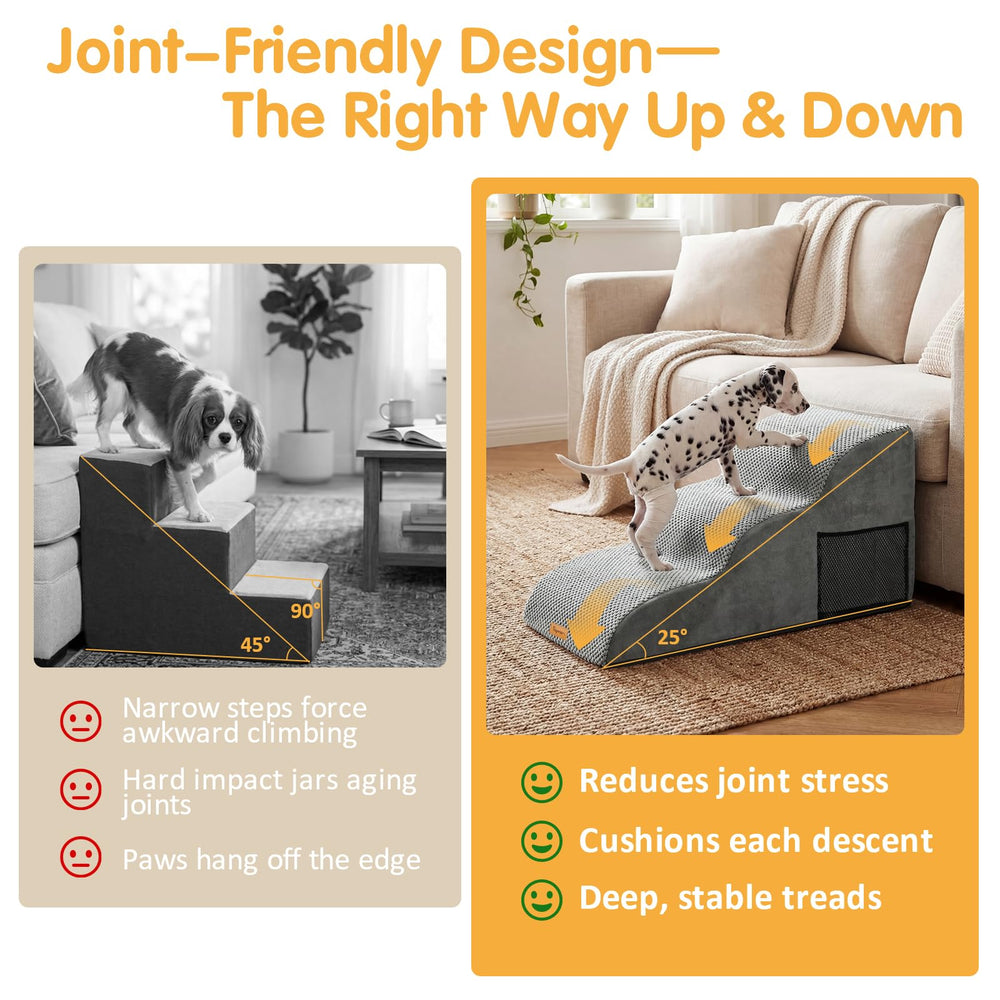 Topmart wide 15.7-inch treads offer comfortable steps.