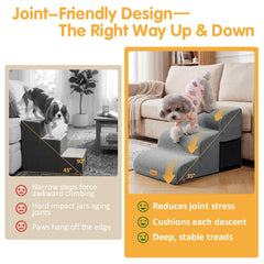 Topmart wide steps for pets provide ample footing for small to medium dogs.