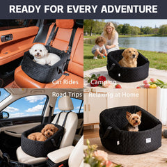 TOPOmerice dog car seat safety leash keeps your pet restrained on trips.