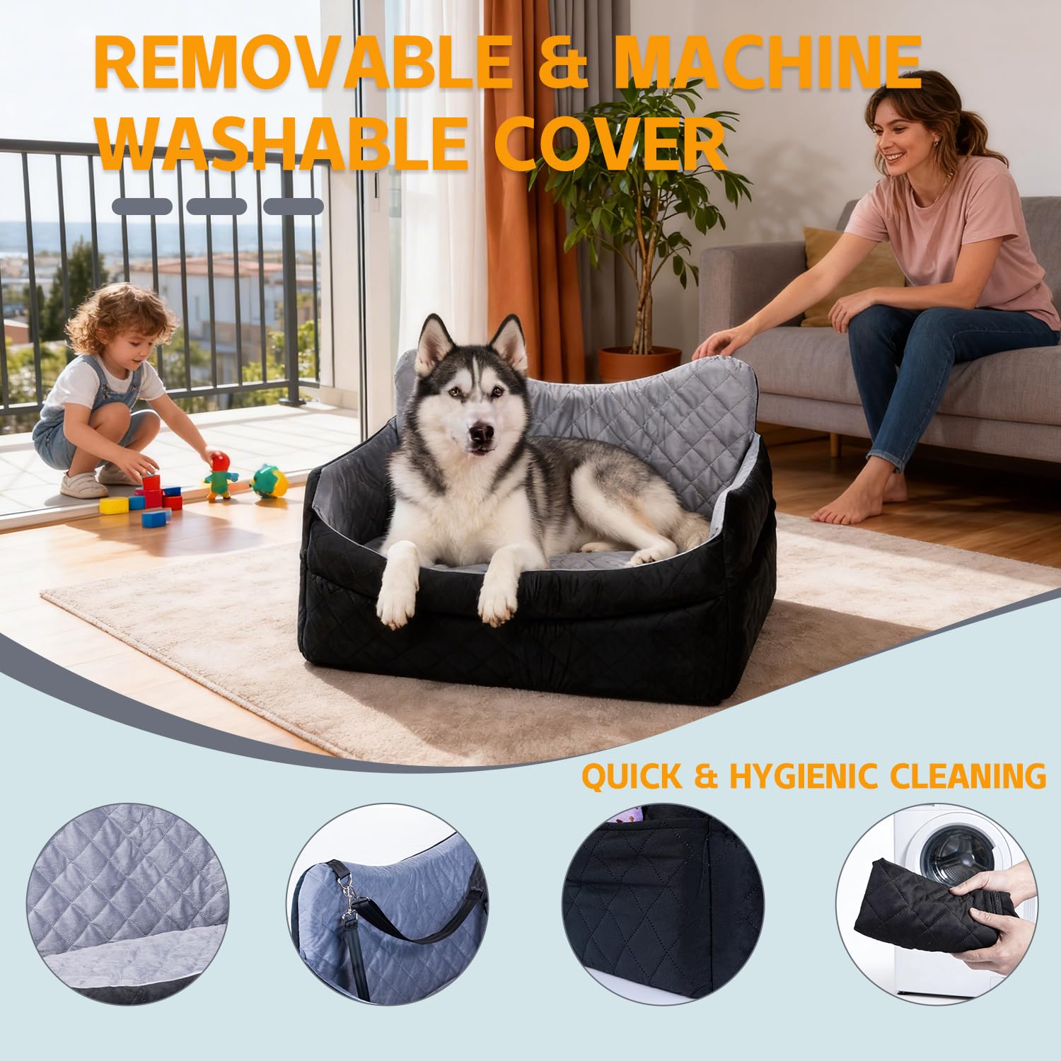 TOPOmerice dog car seat storage pockets keep essentials within reach