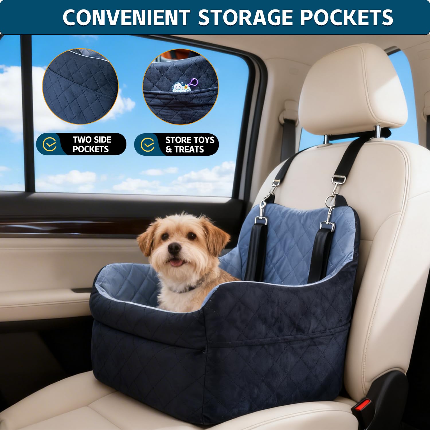 TOPOmerice travel dog bed setup for small pets during trips.