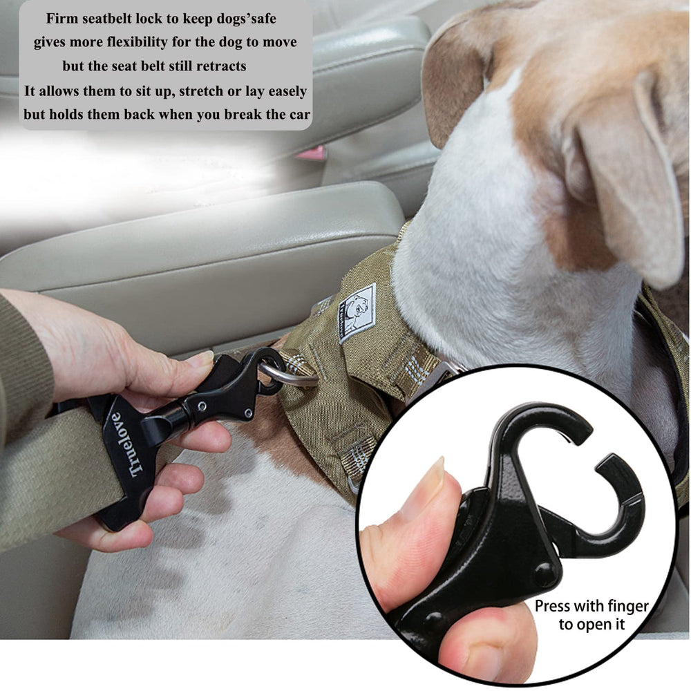 TOPSOSO Truelove seatbelt attachment to harness shows easy, secure connection.