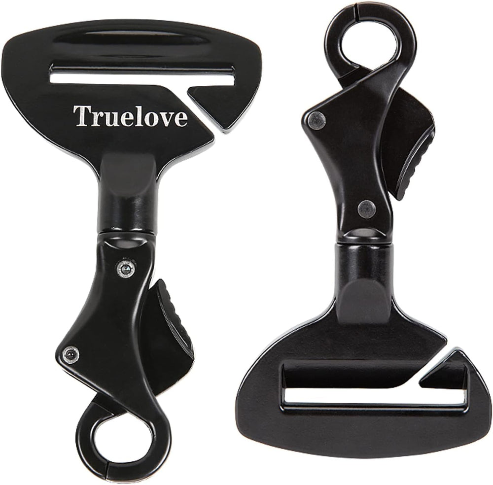 TOPSOSO Truelove seatbelt clip in car enables flexible movement with safety.