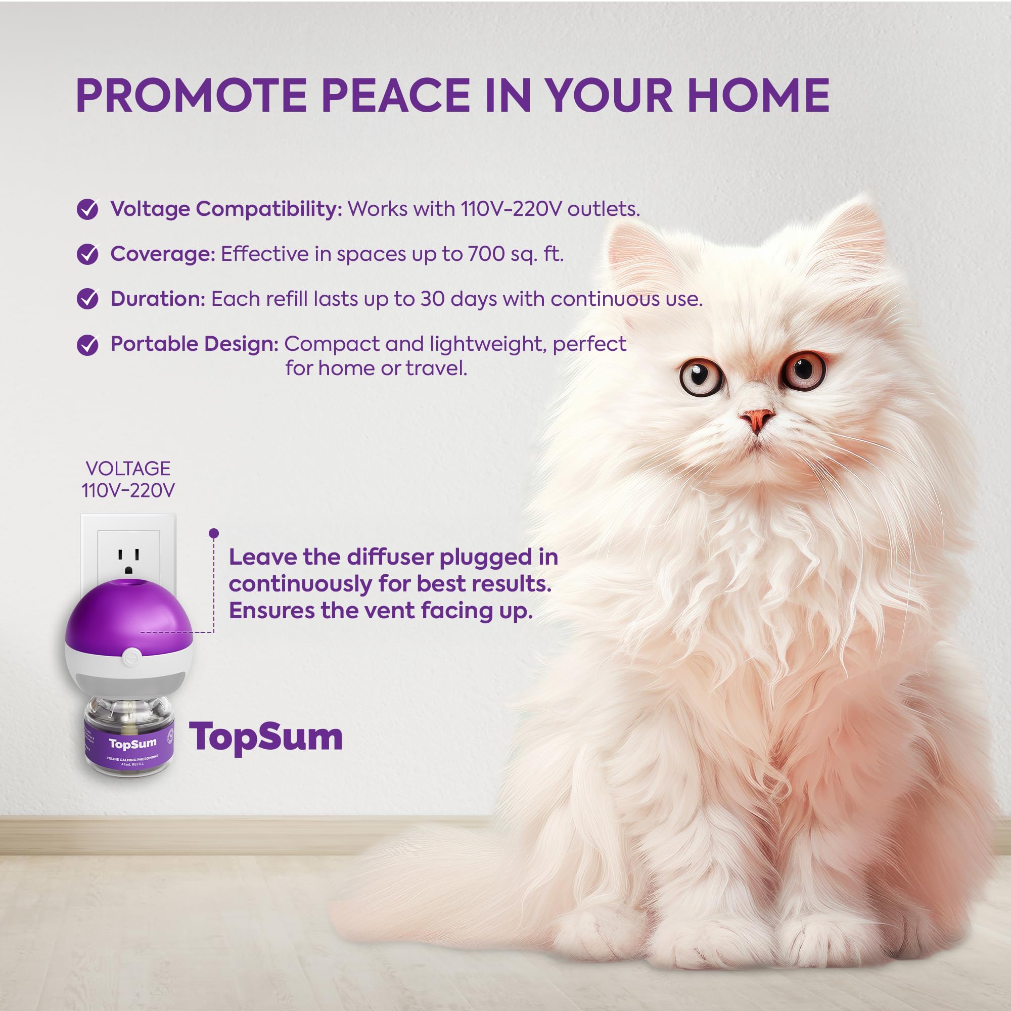 TopSum odorless plug-in diffuser in a home setting