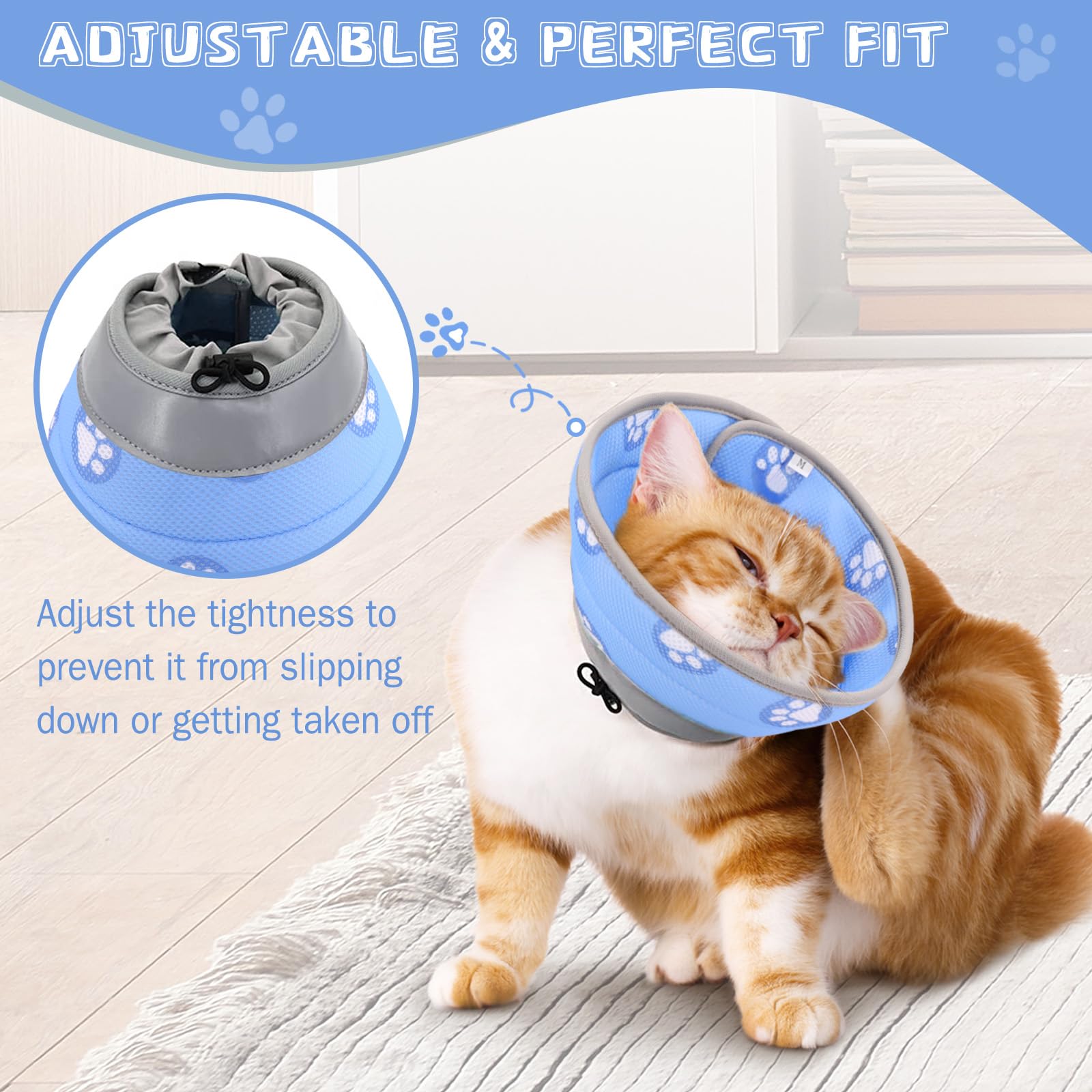 Toptakeit cat cone durable protection reduces access to wounds or sutures