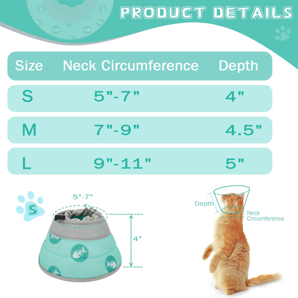 Toptakeit cone offers a wide size range from small kittens to large cats.