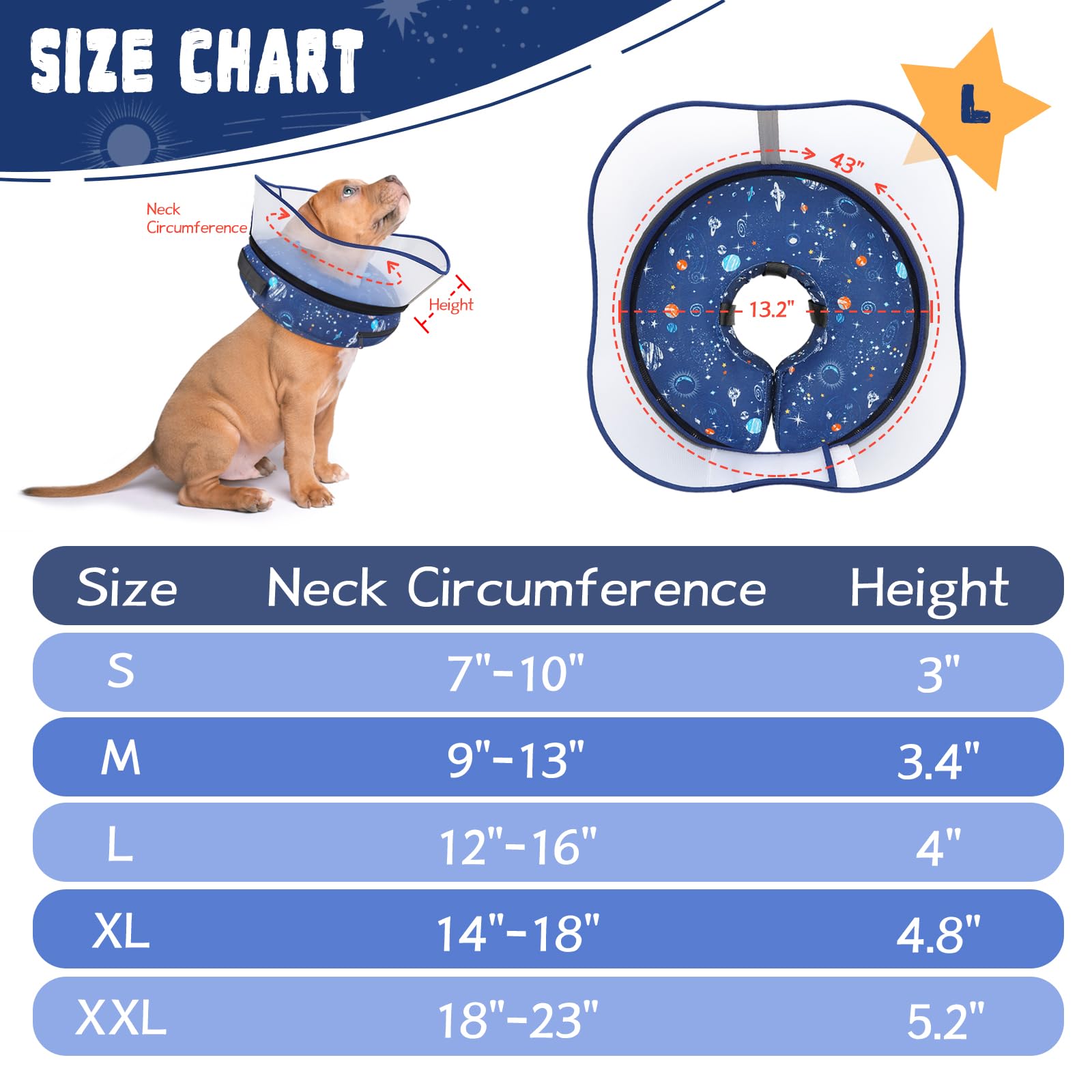 Toptakeit interior securement and adjustable neck fit keeps collar in place