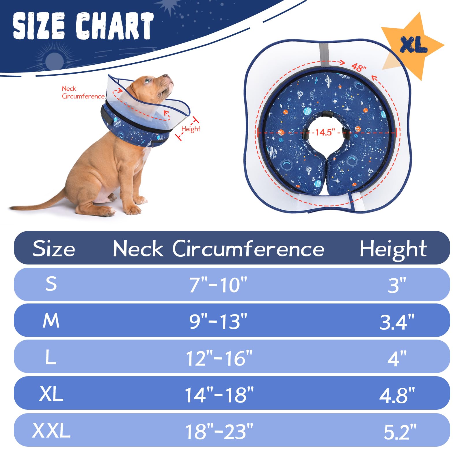 Toptakeit neck-size adjustment closure supports a snug fit for different dogs.