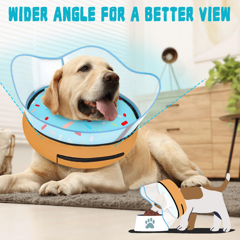 Interior securement helps attach the collar to your dog's regular collar.
