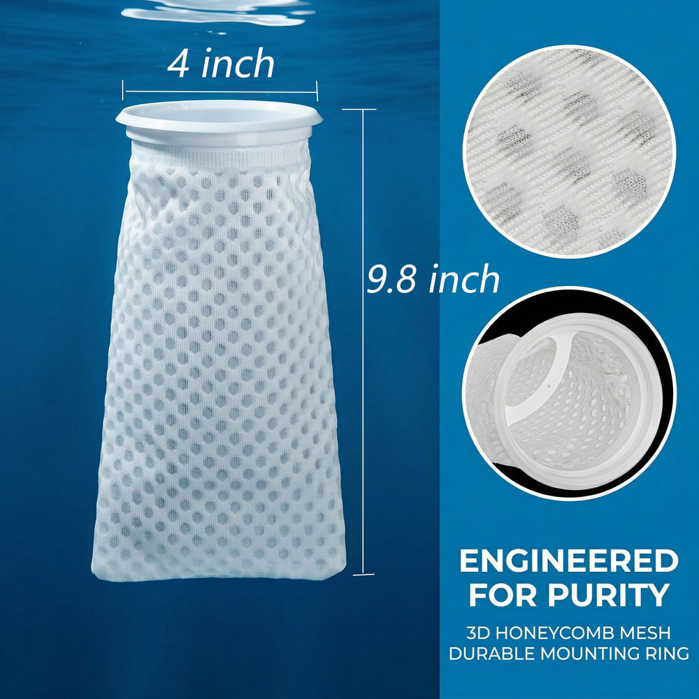 TOPZEA 3D honeycomb filter sock close-up shows dense weave