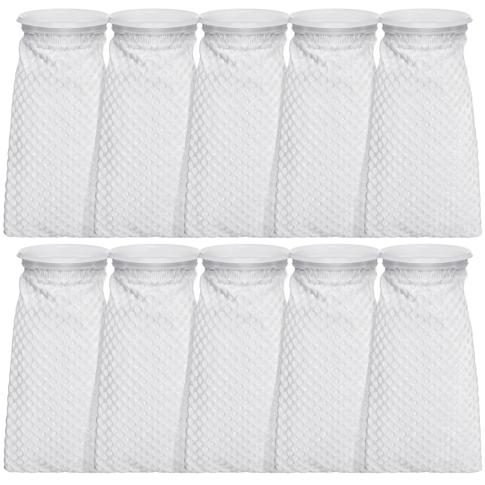 TOPZEA 4-inch ring filter sock close-up of 150 micron honeycomb weave for efficient filtration