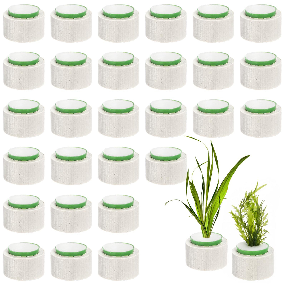 TOPZEA aquarium plant pots with net pots securing bottom placement for lush layouts.
