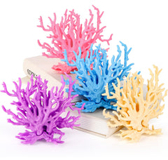 TopZea beige artificial coral decor blends with decor themes for a soft ocean backdrop.
