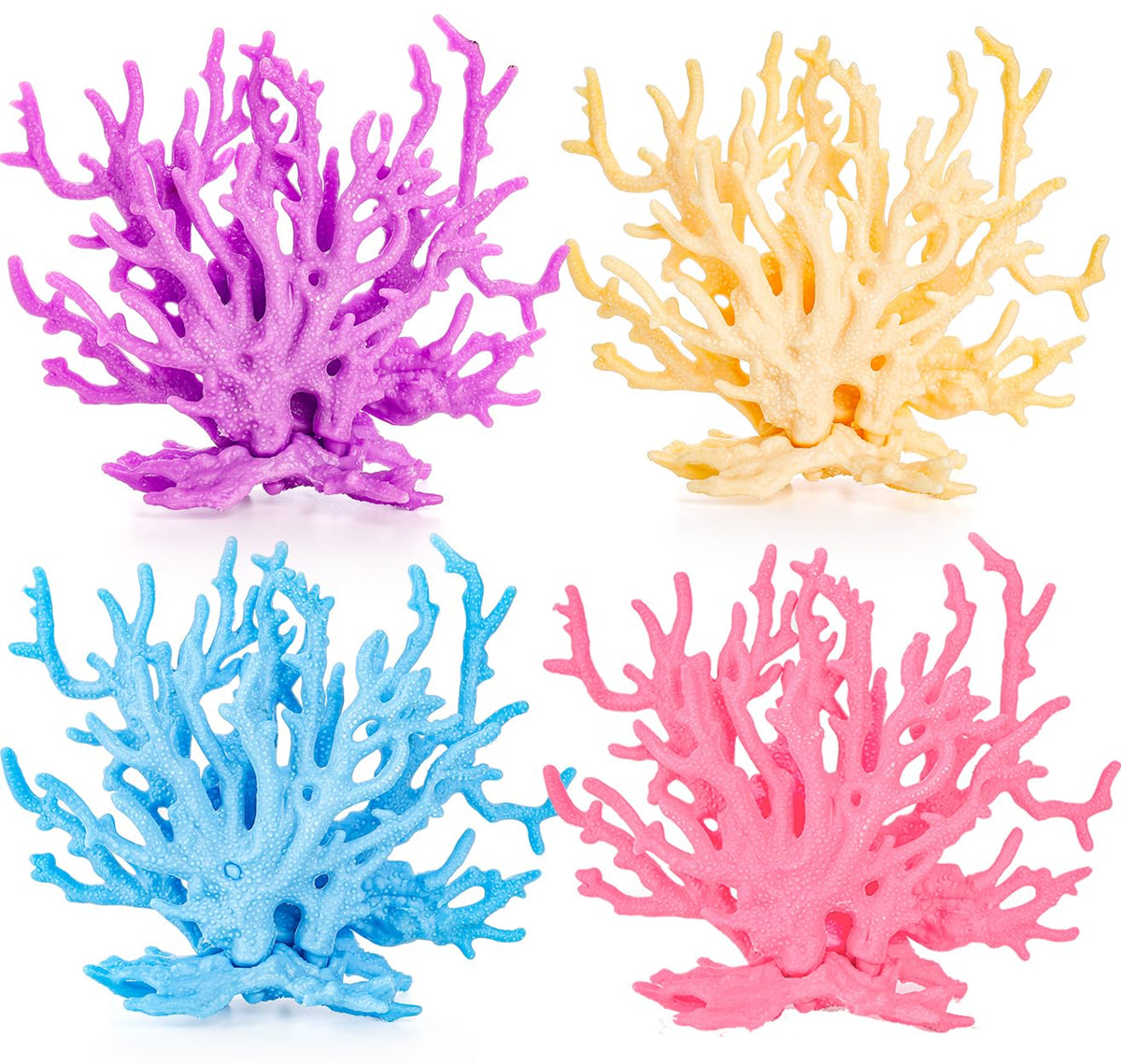 TopZea blue artificial coral decor enhances aquarium visuals and provides hiding spots for fish.