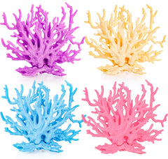 TopZea blue artificial coral decor enhances aquarium visuals and provides hiding spots for fish.
