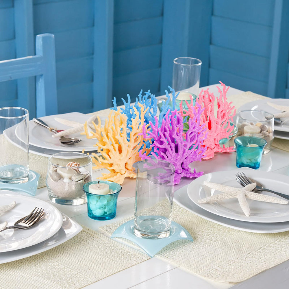 TopZea purple artificial coral decor adds vibrant contrast and focal interest.