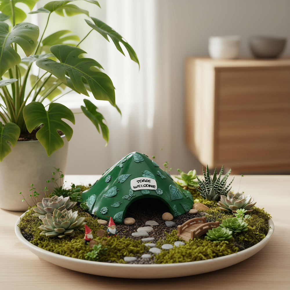 TOPZEA gecko terrarium hideout fits indoors or outdoors with decor value.