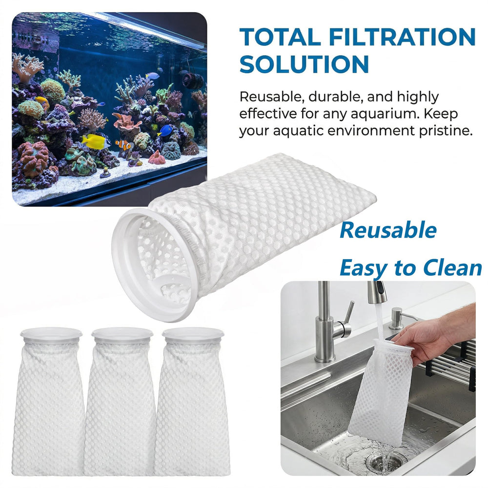 TOPZEA saltwater and freshwater compatible filter sock for tanks