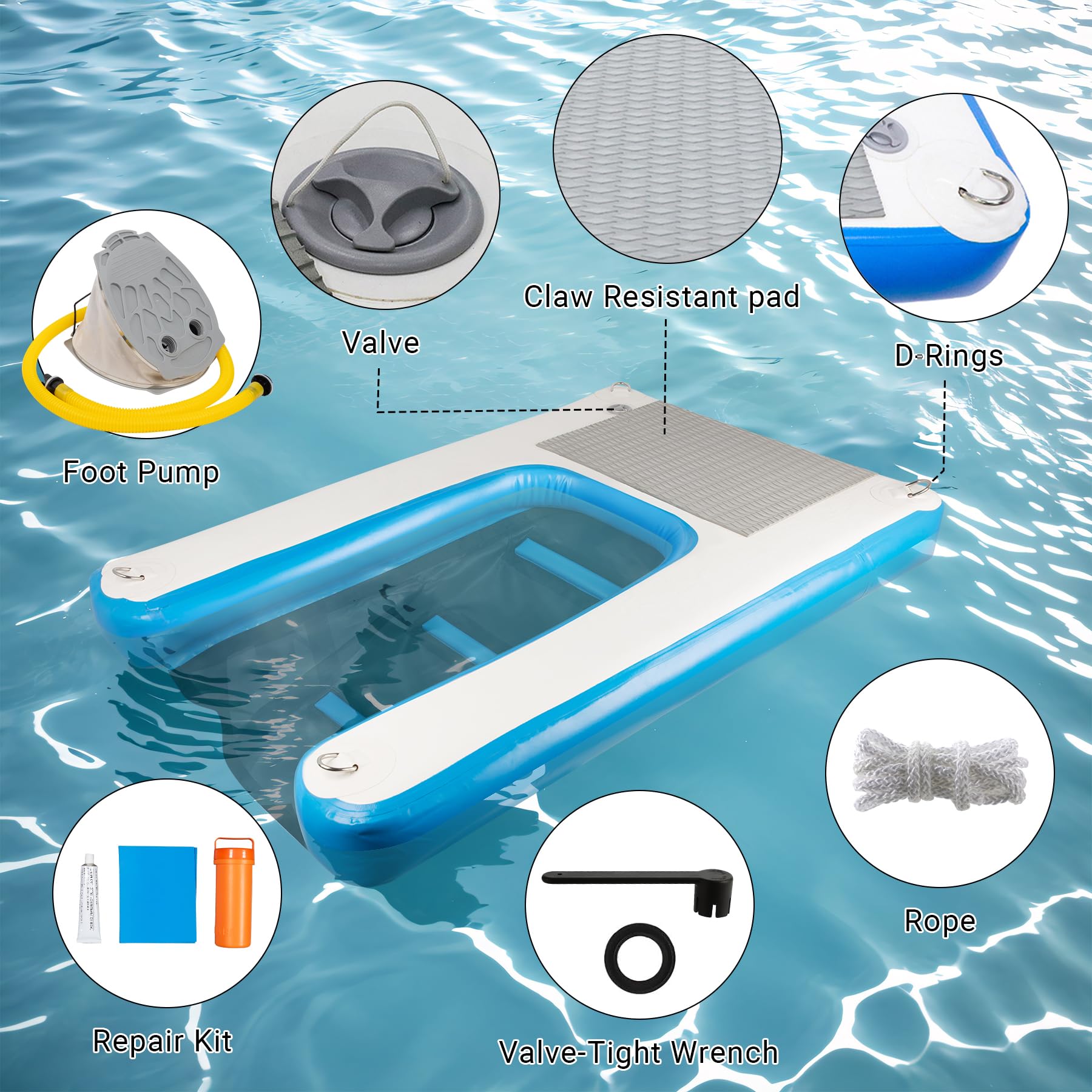 Toriexon dock pool lake beach ramp ideal for versatile water access.