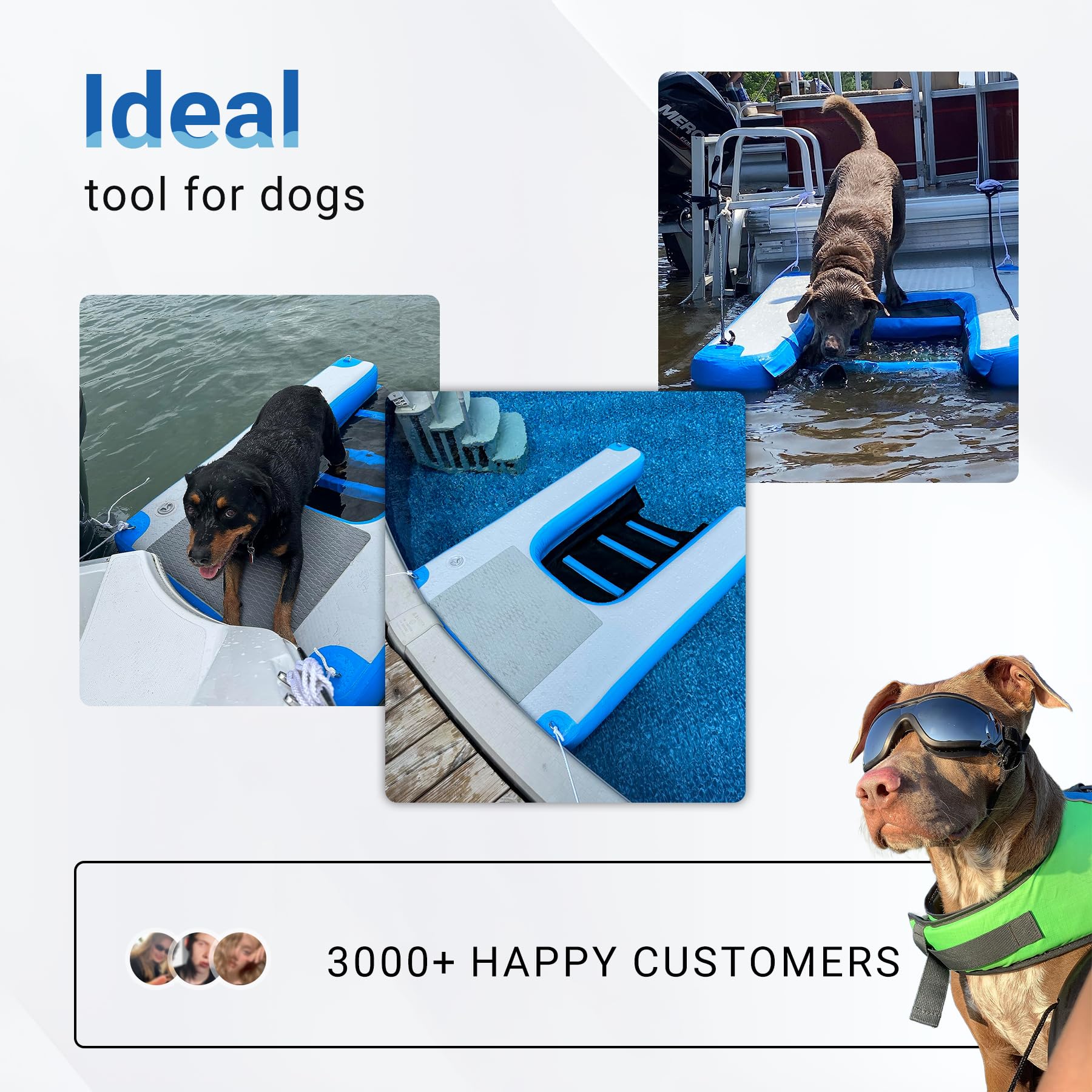 Toriexon inflatable dog ramp ready for travel and storage.