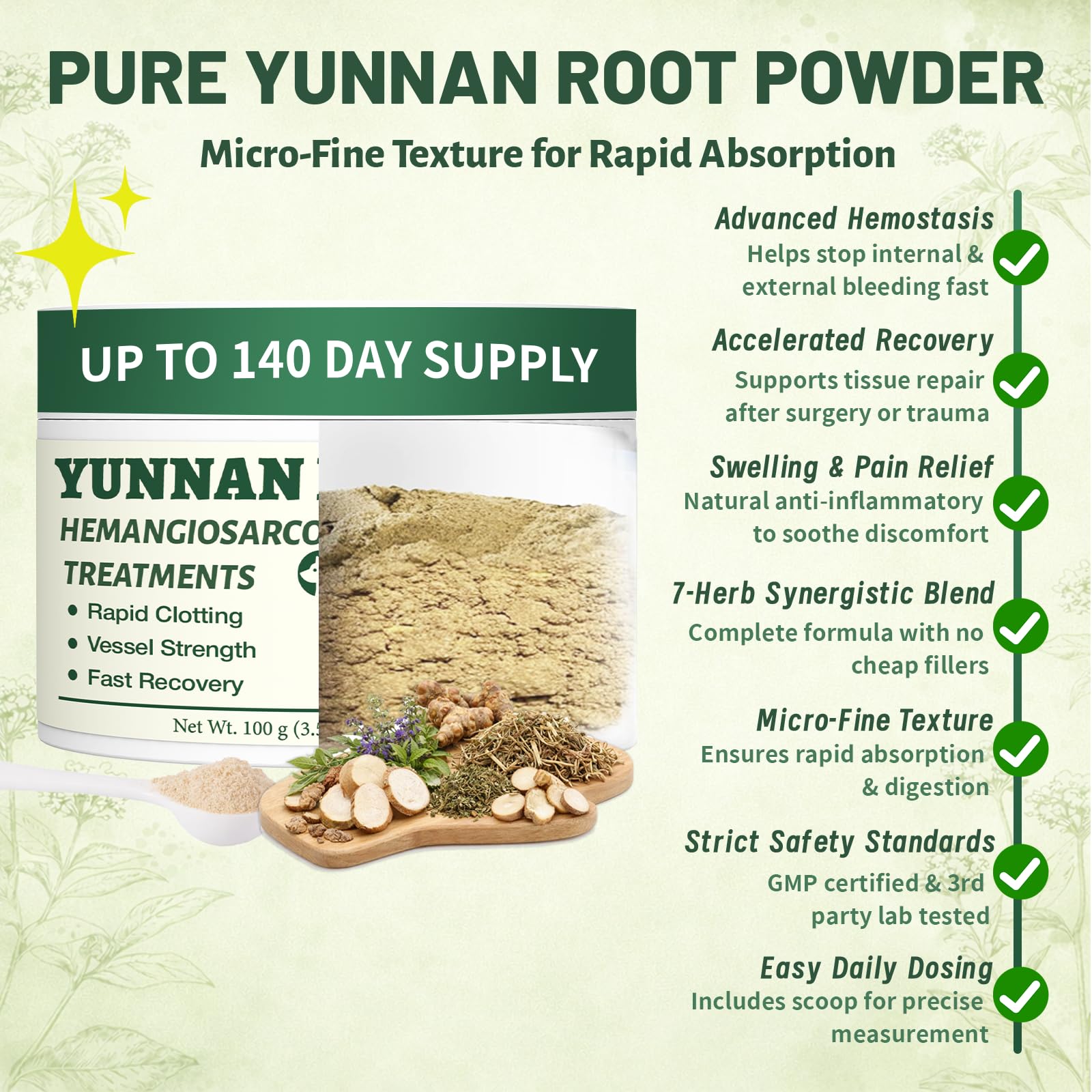 Powder used during rest to support dog comfort.