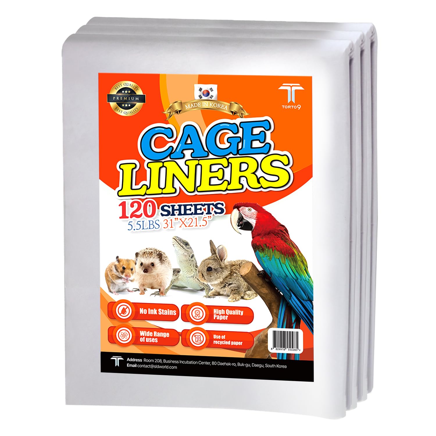 T TORTO9 cage liner sheets 31x21 laid flat for easy cage fitting and quick cleanup.