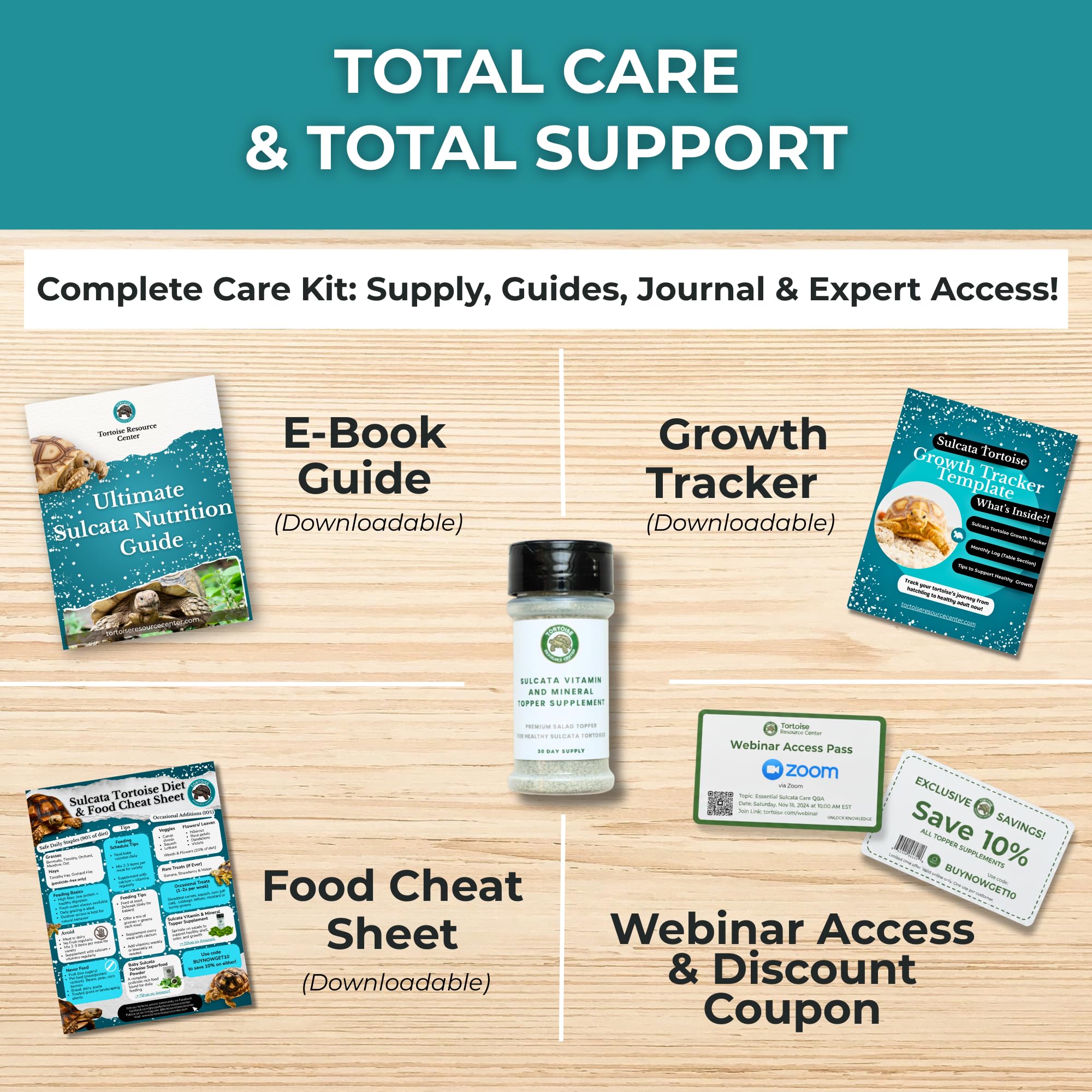 Tortoise Resource Center care package includes guide and webinar
