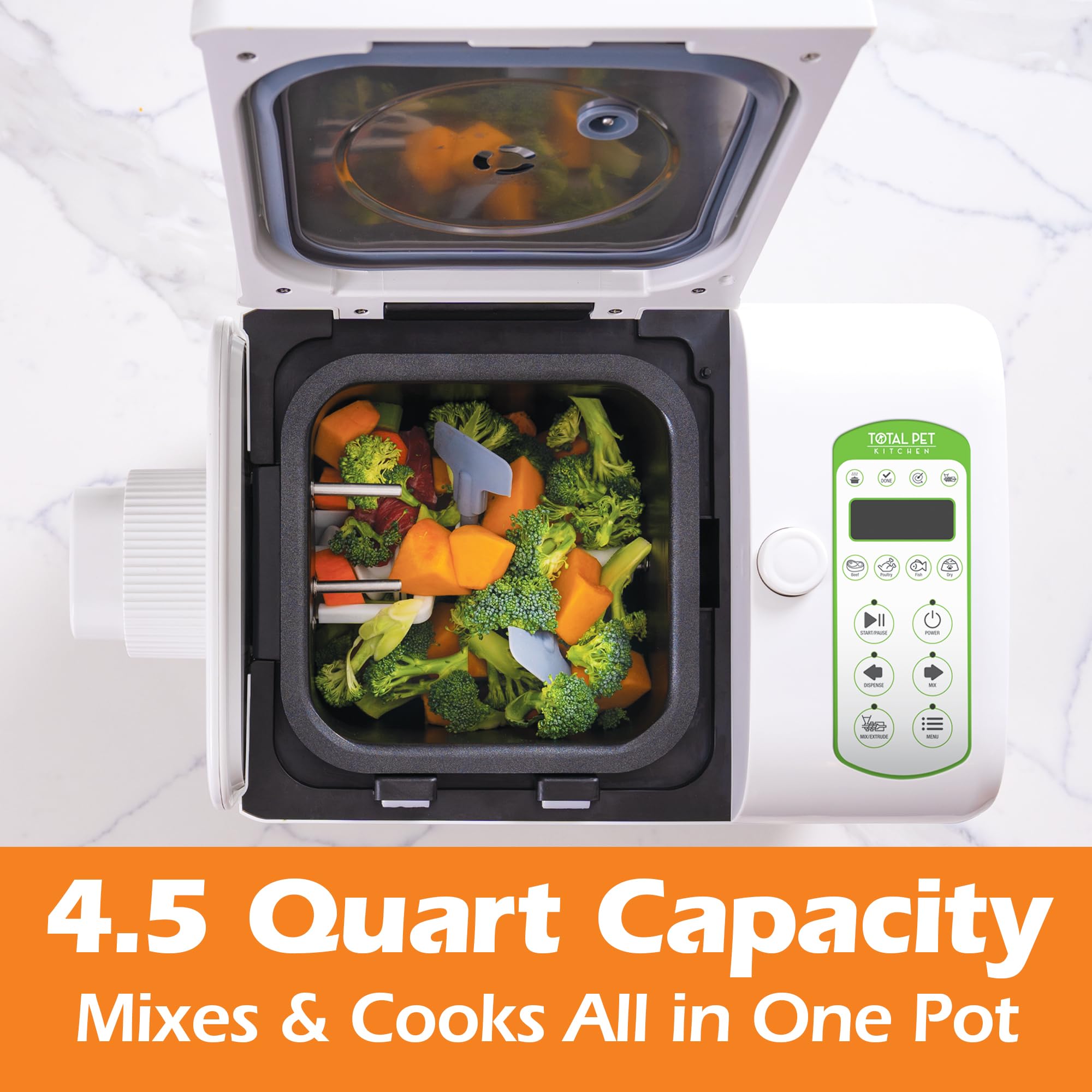 Total Pet Kitchen dispensing mechanism delivers fresh meals automatically.