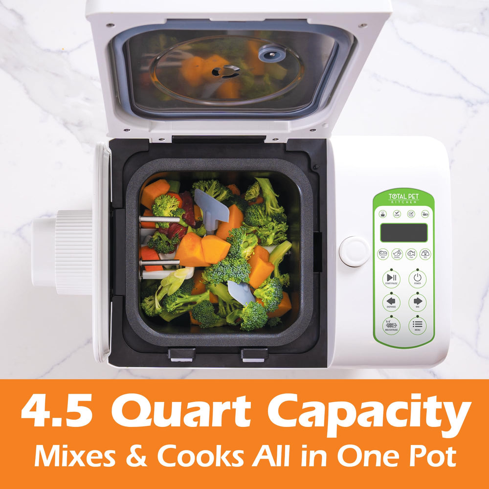 Total Pet Kitchen dispensing mechanism delivers fresh meals automatically.