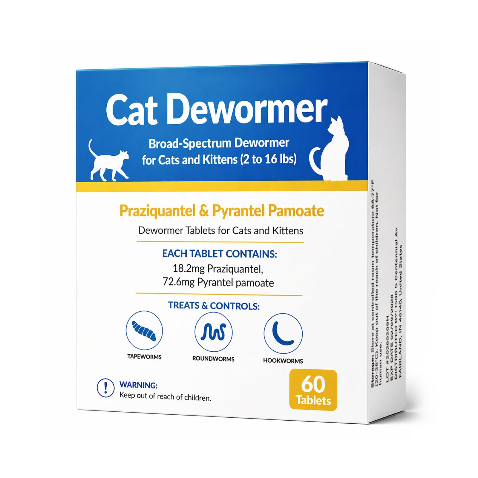 Totoketty broad-spectrum dewormer packaging highlighting comprehensive parasite protection