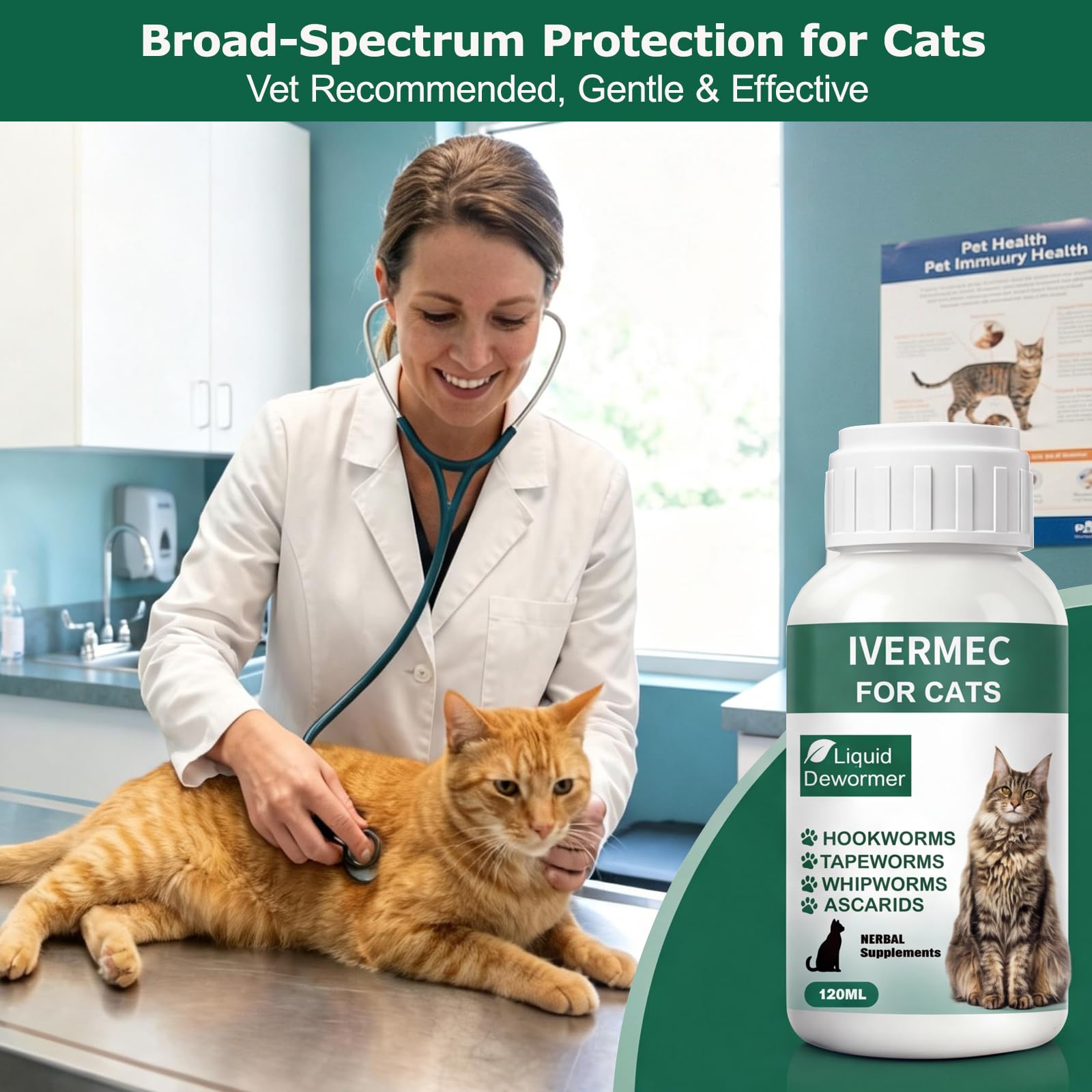 Totoketty dewormer for cats dosing scoop for easy measurement and daily care