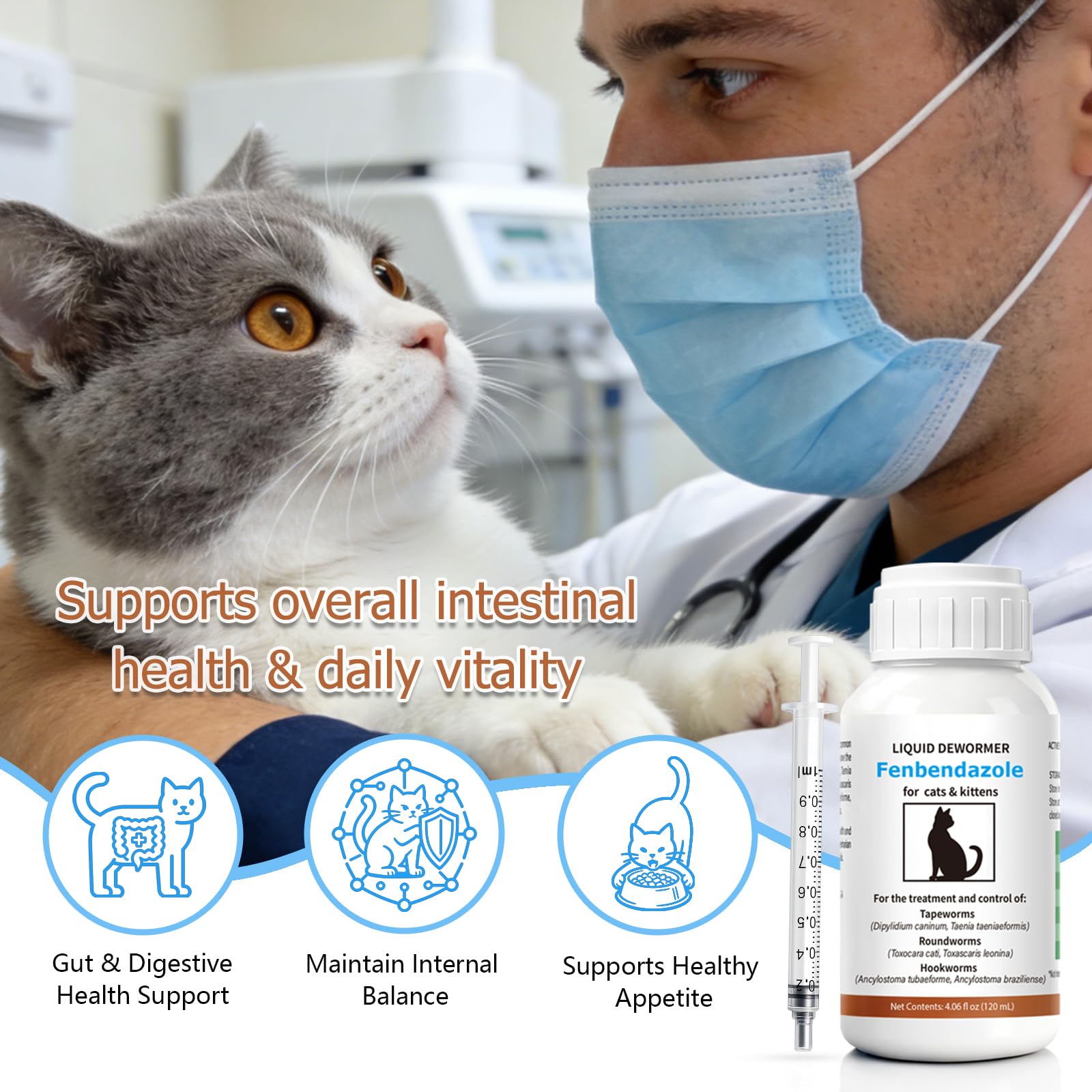 Totoketty dewormer for cats water-dilution administration simplifies feeding routines