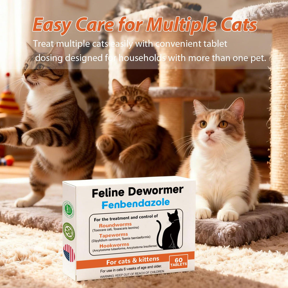 Totoketty Fenbendazole dewormer cat bottle supports digestion