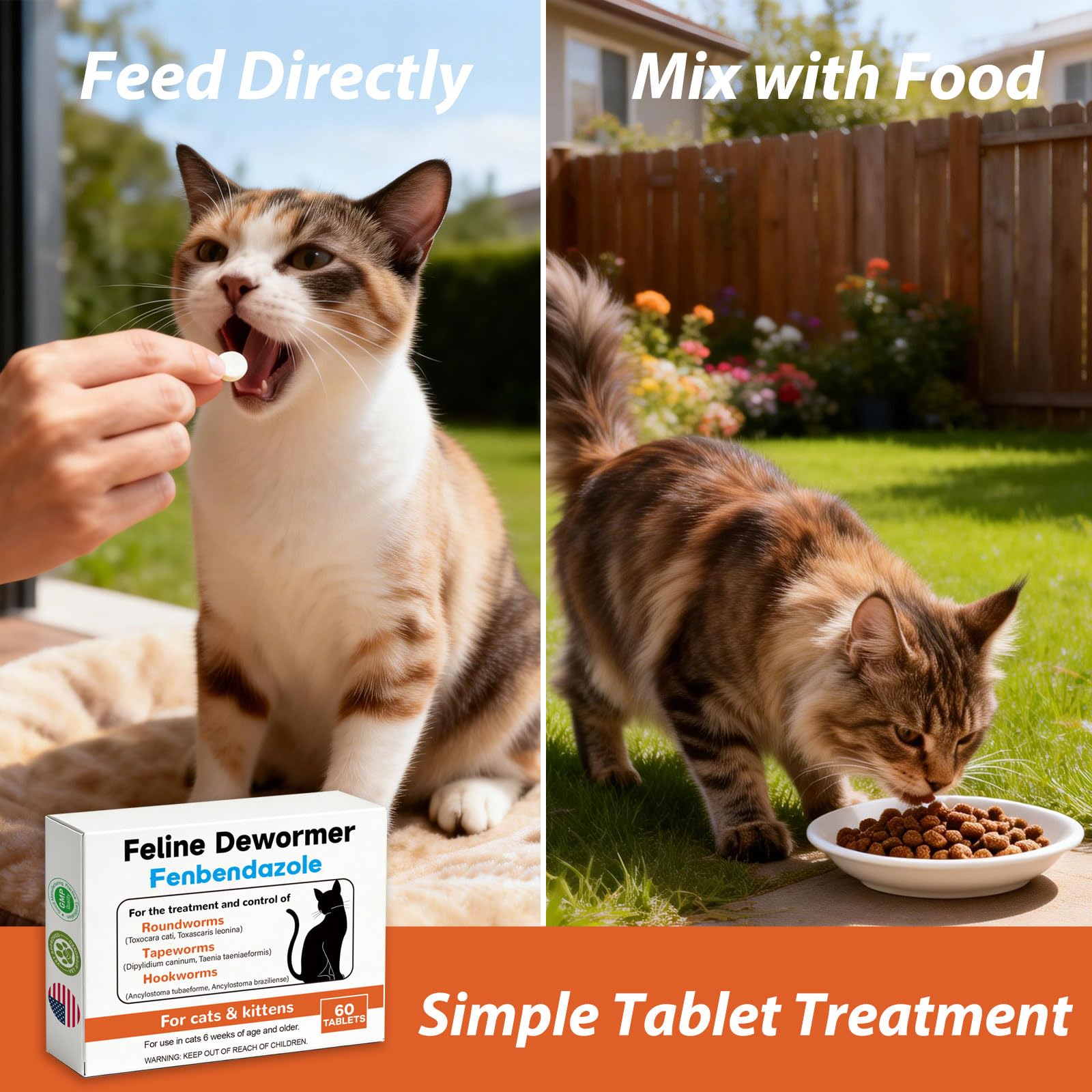 Totoketty Fenbendazole dewormer cat food mix for easy feeding