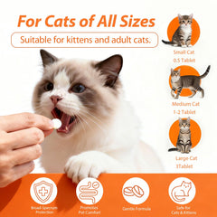 Totoketty Fenbendazole dewormer cat tablets for flexible dosing