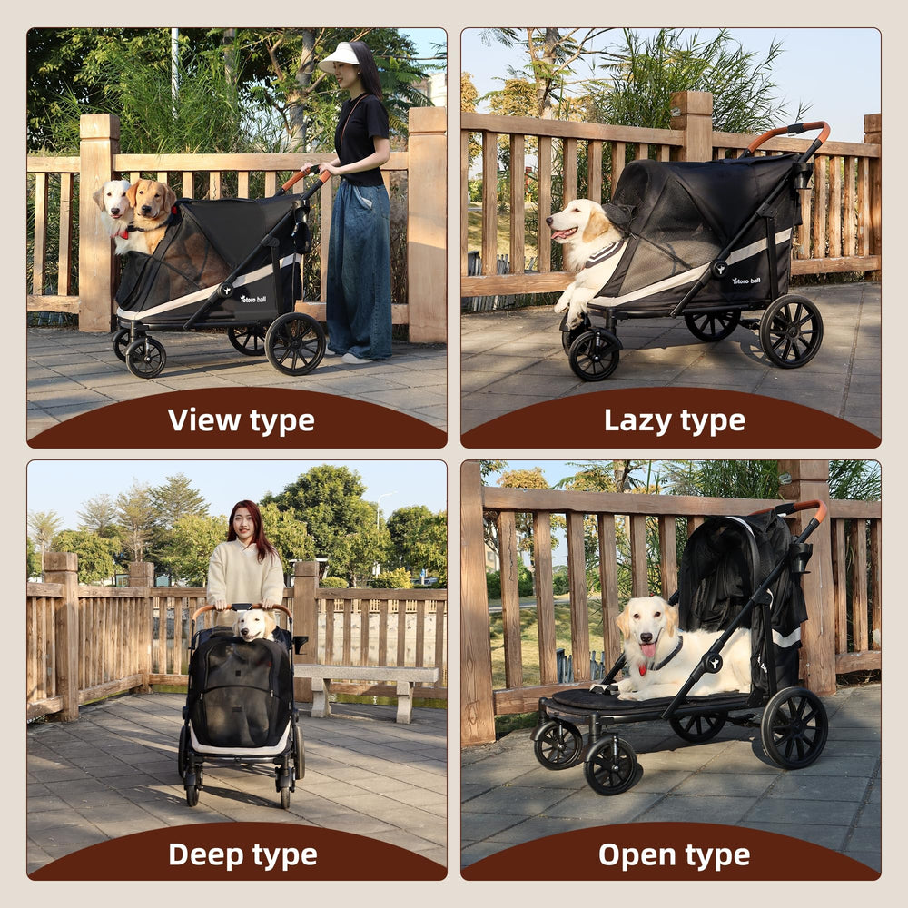 Totoro Ball stroller wheels and suspension ensure smooth rides over grass and gravel.