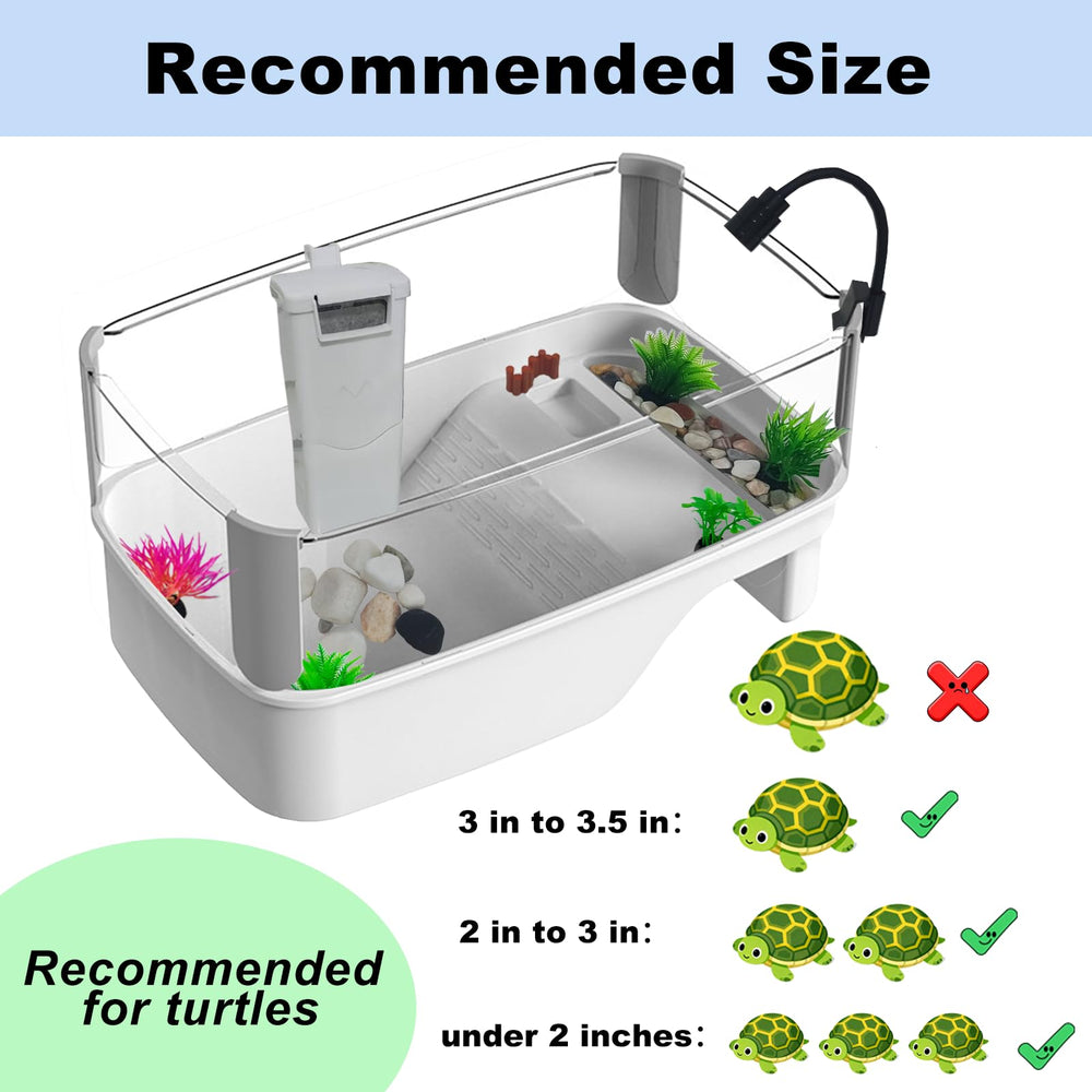 TOTZLIAN turtle habitat decorative plants provide hiding spots and enrichment.