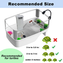 TOTZLIAN turtle habitat decorative plants provide hiding spots and enrichment.
