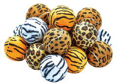 Tourna squeaker ball close-up showing durable felt and soft texture.
