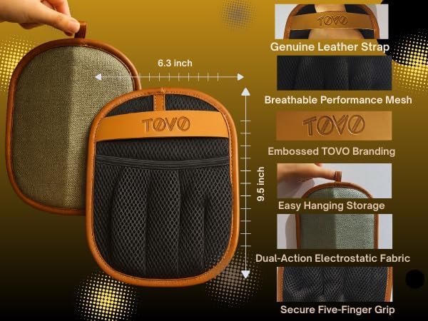 Tovo Prime gloves in use on car seat; quick fur removal.