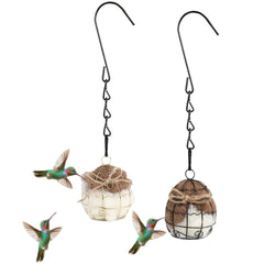 TOWDREU bird nesting ball on a branch with alpaca wool for cozy nests