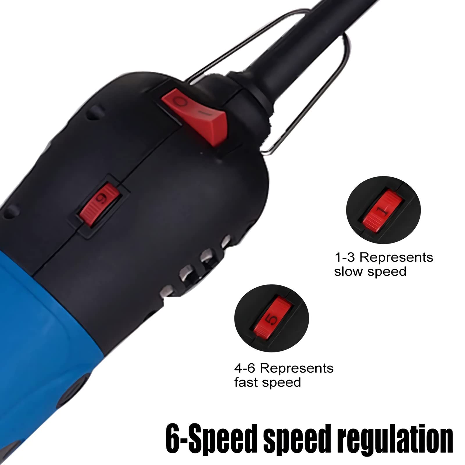 Towiac 6-speed control lets you tailor power for sensitive areas or fast full-body trims.