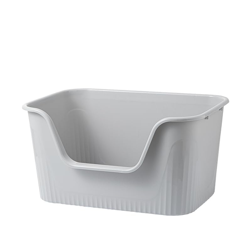 TownTime Extra Large Litter Box high sides front view anti-splash design for clean floors.