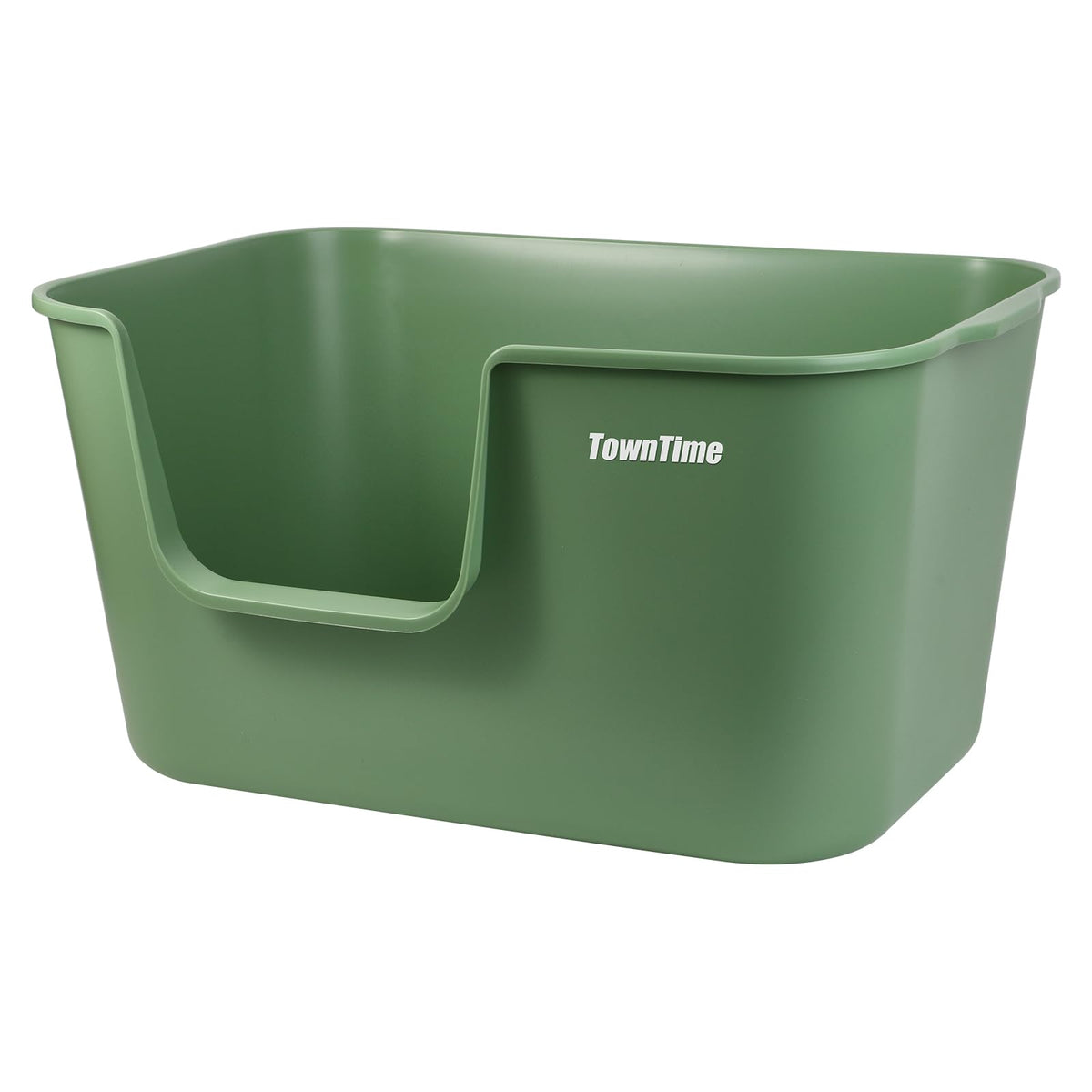 TownTime extra large litter box with high sides for spacious cat comfort