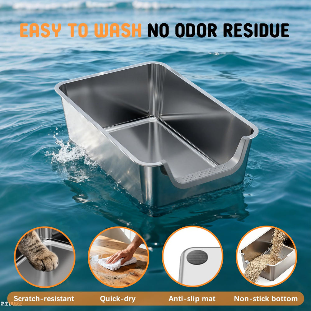 TownTime jumbo cat litter box is sturdy and easy to clean.