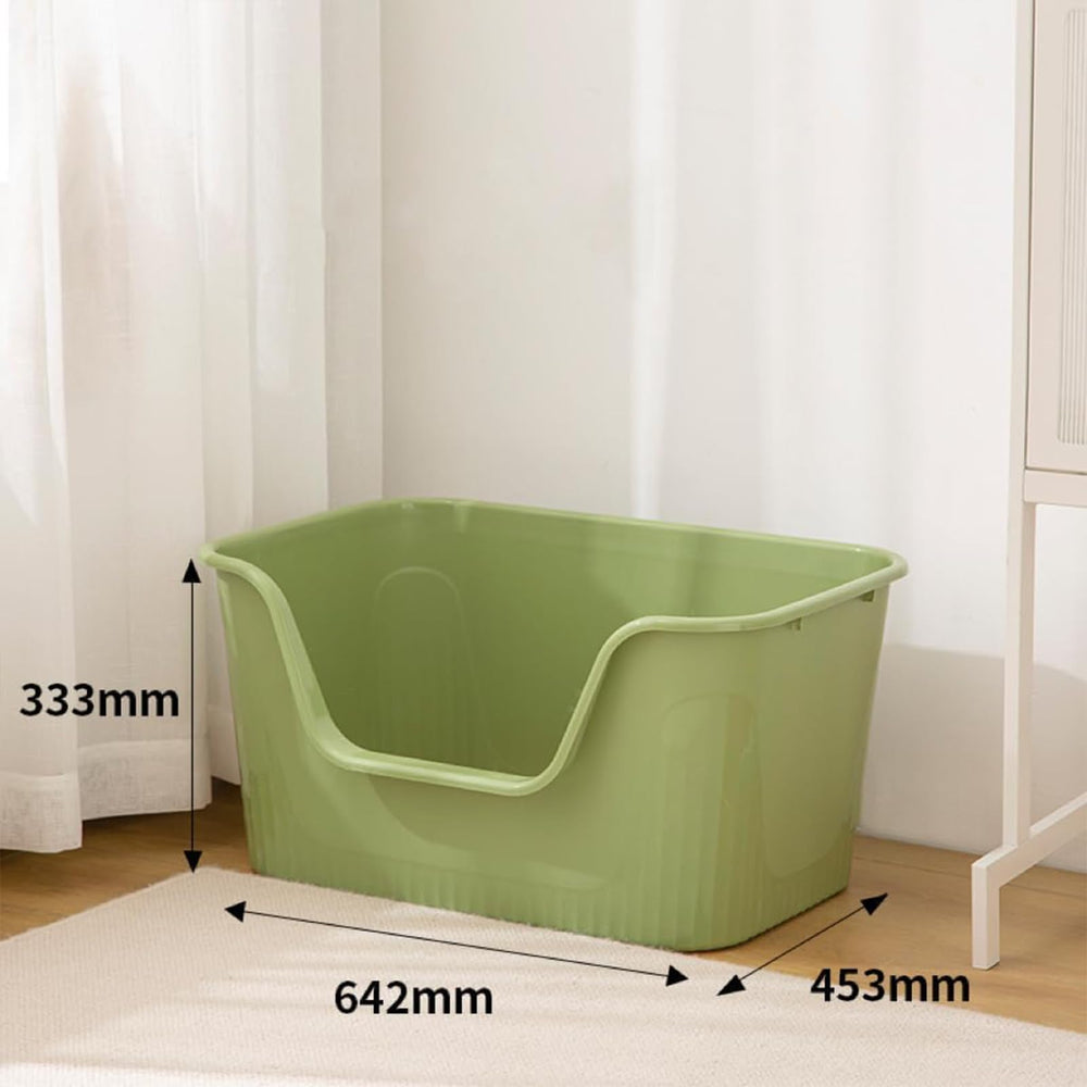 TownTime anti-scatter design green litter box visual