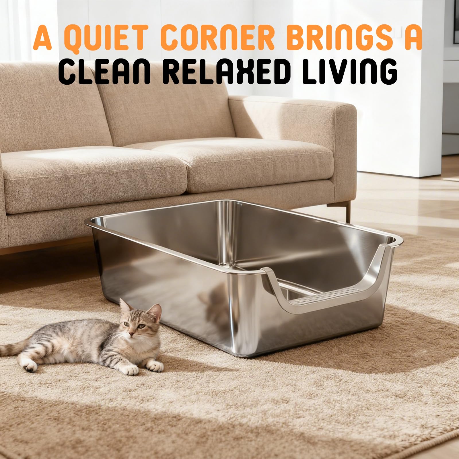 TownTime stainless steel box resists scratches and daily cleaners while staying polished.