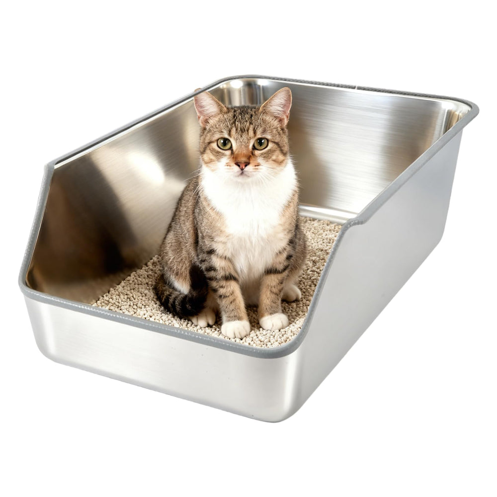 TownTime steel litter box durable finish supports long-term use and easy cleaning.