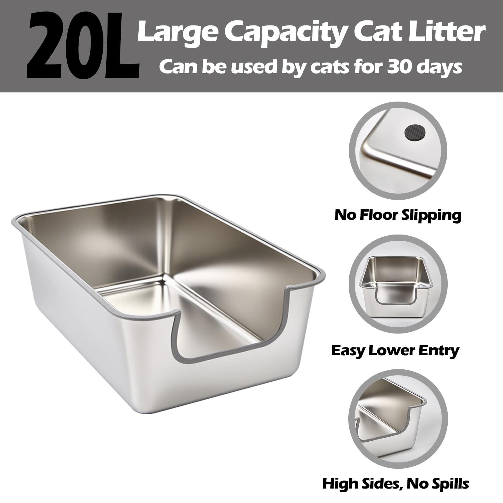 TownTime stainless steel surface for quick, non-stick cleaning.