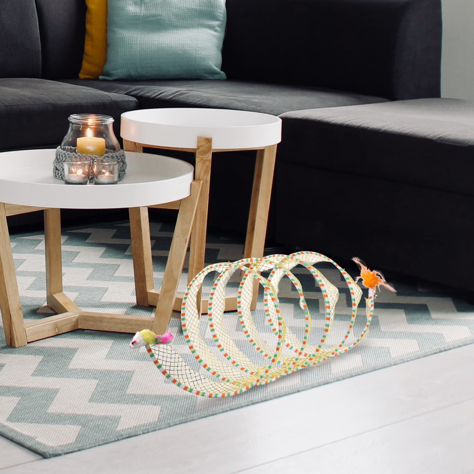 TOYMIS dual-pack cat tunnel offers versatile play indoors or outdoors.